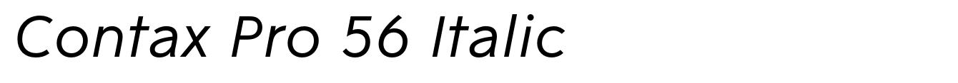 Contax Pro 56 Italic